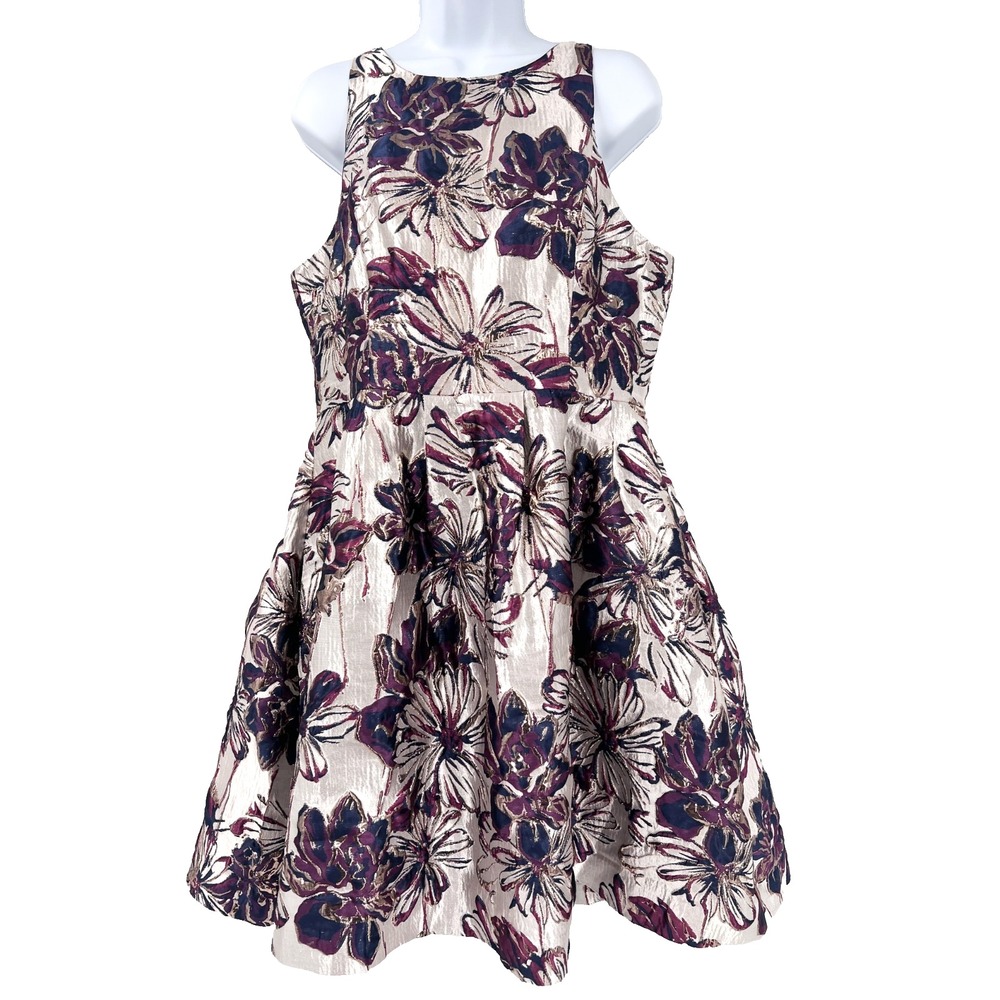 LILLY PULITZER Womens 8 Jollian Floral Jacquard Sleeveless Lined Fit/Flare Dress